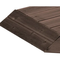 Scivolo sinistro in plastica per pavimenti da esterno XC60 noce 120x10 cm