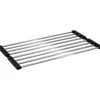 Scolapiatti avvolgibile Idrostile 454x12 mm acciaio spazzolato