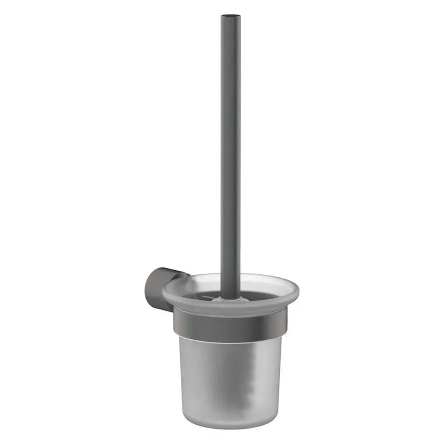Scopino bagno a parete 11,2x33,2 cm titanio