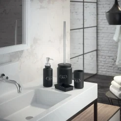 Scopino bagno Chantal H 46,5 cm nero opaco