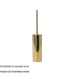 Scopino bagno Elettra in acciaio inox oro
