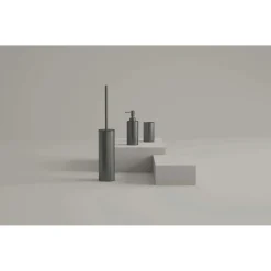 Scopino bagno Elettra in acciaio inox gun metal
