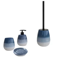 Scopino bagno Shjla in ceramica blu