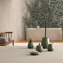 Scopino bagno Wilma in ceramica verde salvia