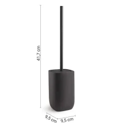 Scopino bagno Ylenia in resina nero matt