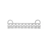 Scorrevole per binario tenda universale in PVC bianco 20 pz
