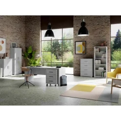 Scrivania in kit Sarmog 180x76x69 cm ossido bianco