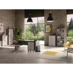 Scrivania in kit Sarmog 180x76x69 cm cemento