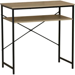 Scrivania in pannello truciolare con 2 ripiani 77x40x75 cm