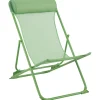 Sdraio con schienale regolabile verde