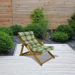 Sdraio reclinabile Comodona in legno verde