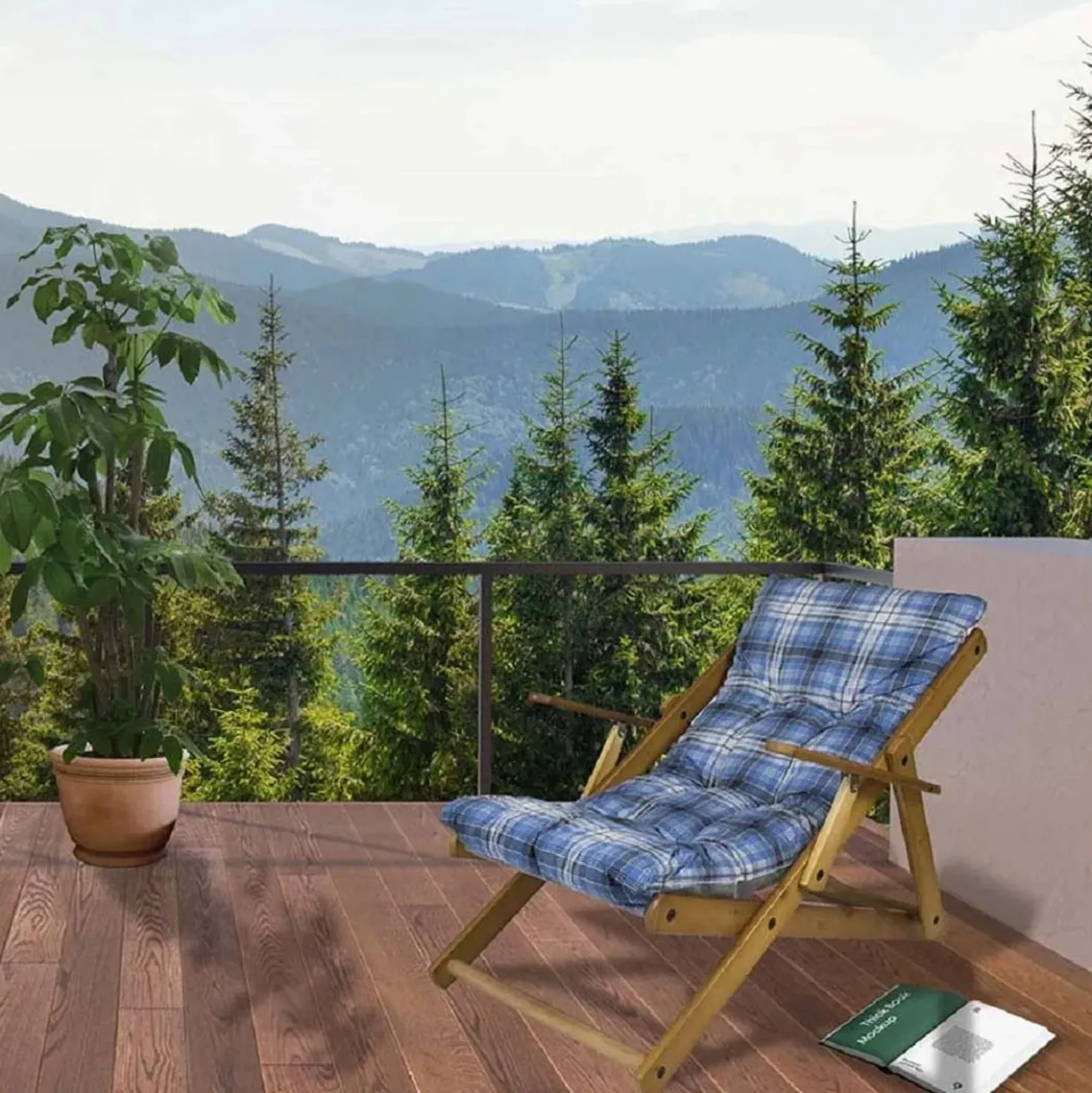 Sdraio reclinabile Comodona in legno blu