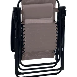 Sedia a sdraio reclinabile con braccioli Longwood taupe