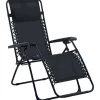 Sedia a sdraio reclinabile con braccioli Longwood antracite