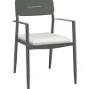 Sedia da giardino Claremont in acciaio grigio