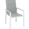 Sedia da giardino con braccioli Kemano in alluminio e Textilen grigio