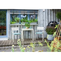 Sedia da giardino con cuscino Prata in alluminio impilabile Ecru
