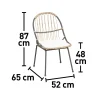 Sedia da giardino Greenmount Natural in wirker grigio