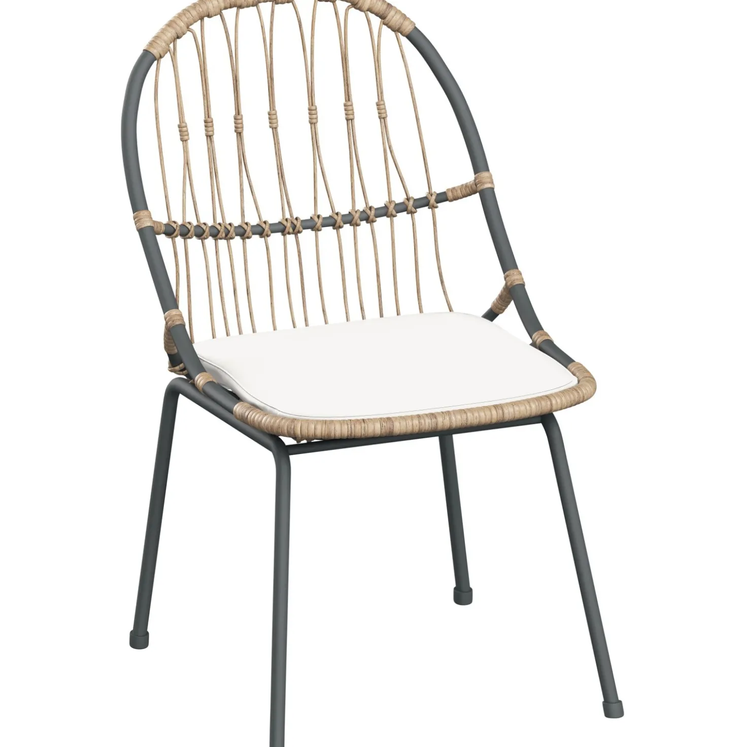 Sedia da giardino Greenmount Natural in wirker grigio