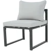 Sedia da giardino Holleton per Set 573114 in acciaio e poliestere grigio