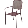 Sedia da giardino in ferro traforato con braccioli 56x57 cm H 90 cm