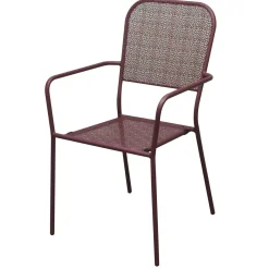 Sedia da giardino in ferro traforato con braccioli 56x57 cm H 90 cm