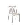 Sedia da giardino in PP con schienale e seduta 58x42 cm H 78,5 cm tortora