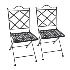 Sedia da giardino pieghevole Taormina in metallo mosaico 2 pz