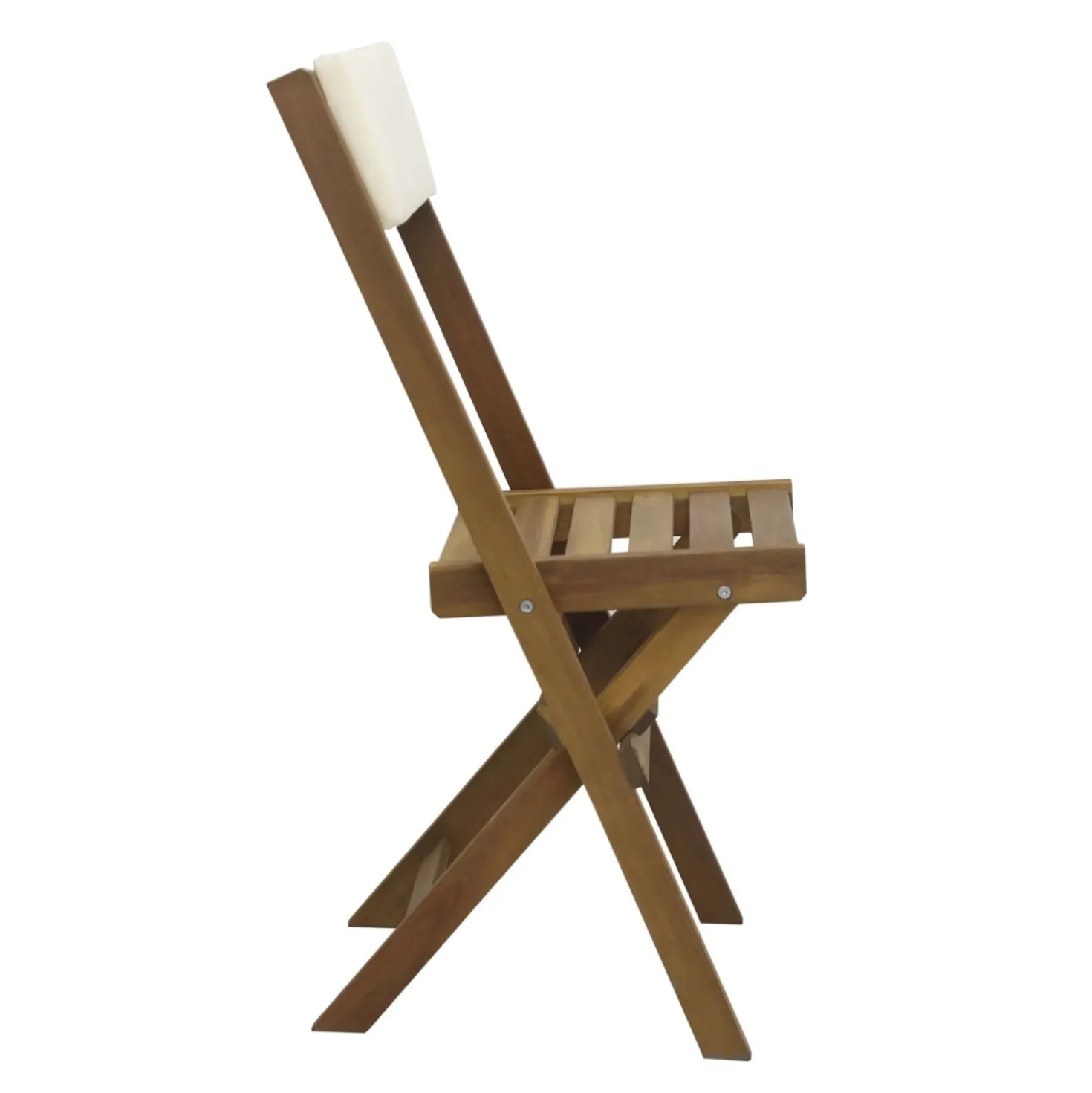 Sedia da giardino pieghevole in legno di acacia 42x47 cm H 87 cm