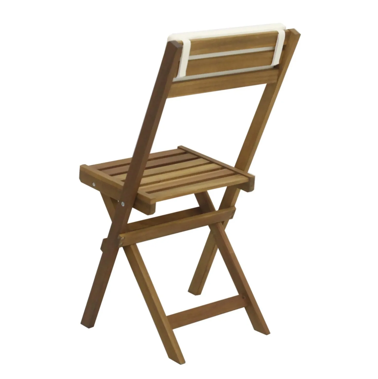 Sedia da giardino pieghevole in legno di acacia 42x47 cm H 87 cm