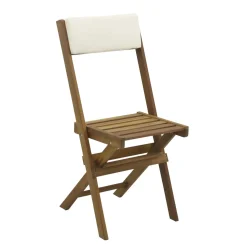 Sedia da giardino pieghevole in legno di acacia 42x47 cm H 87 cm