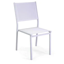 Sedia da giardino senza cuscino Sullivan in alluminio bianco