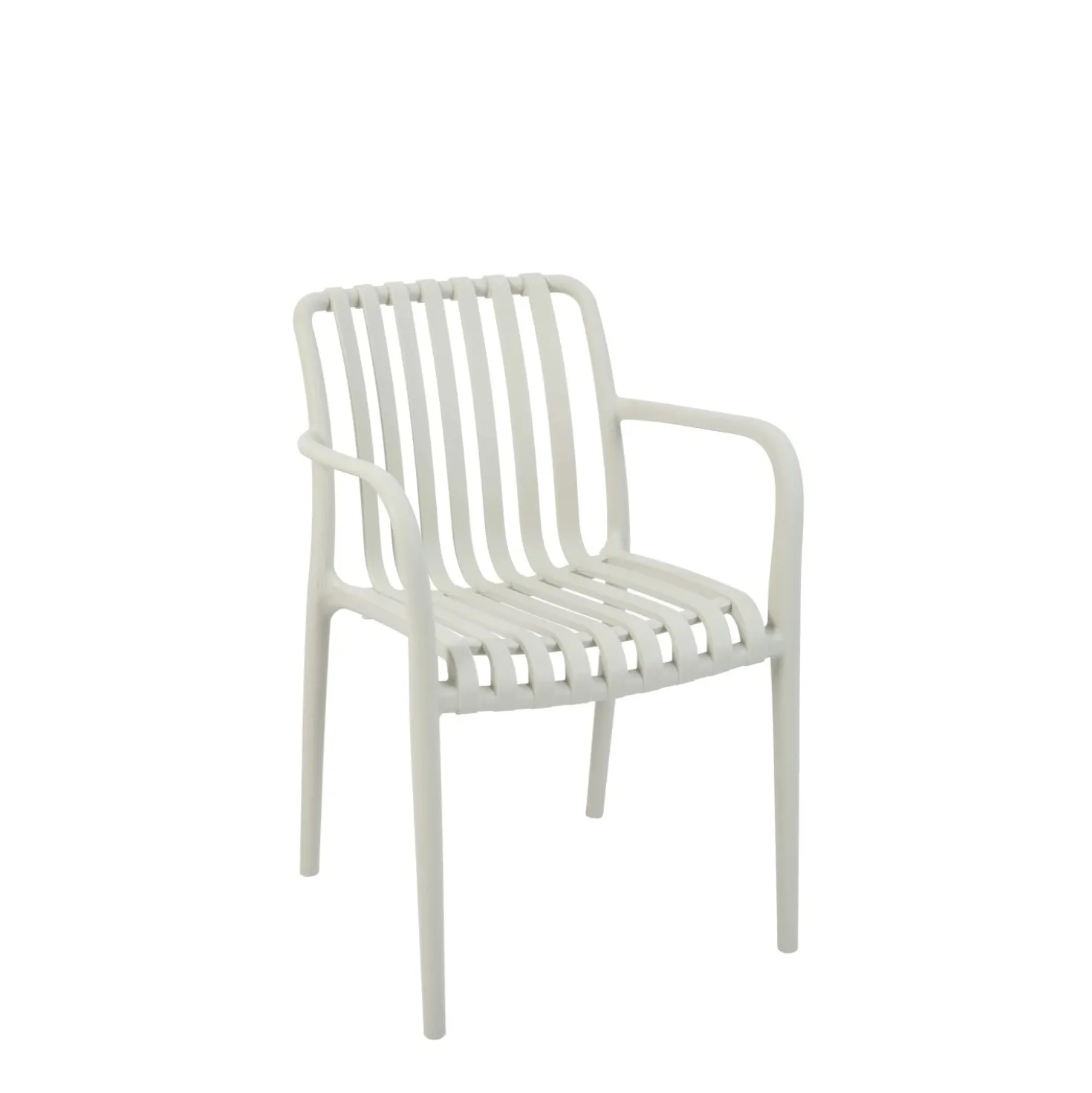 Sedia da giardino senza cuscino Merrydale in plastica bianco