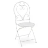 Sedia da giardino senza cuscino Leila in metallo bianco