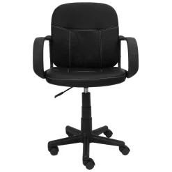 Sedia da ufficio in similpelle con braccioli 55x56x86/98 cm
