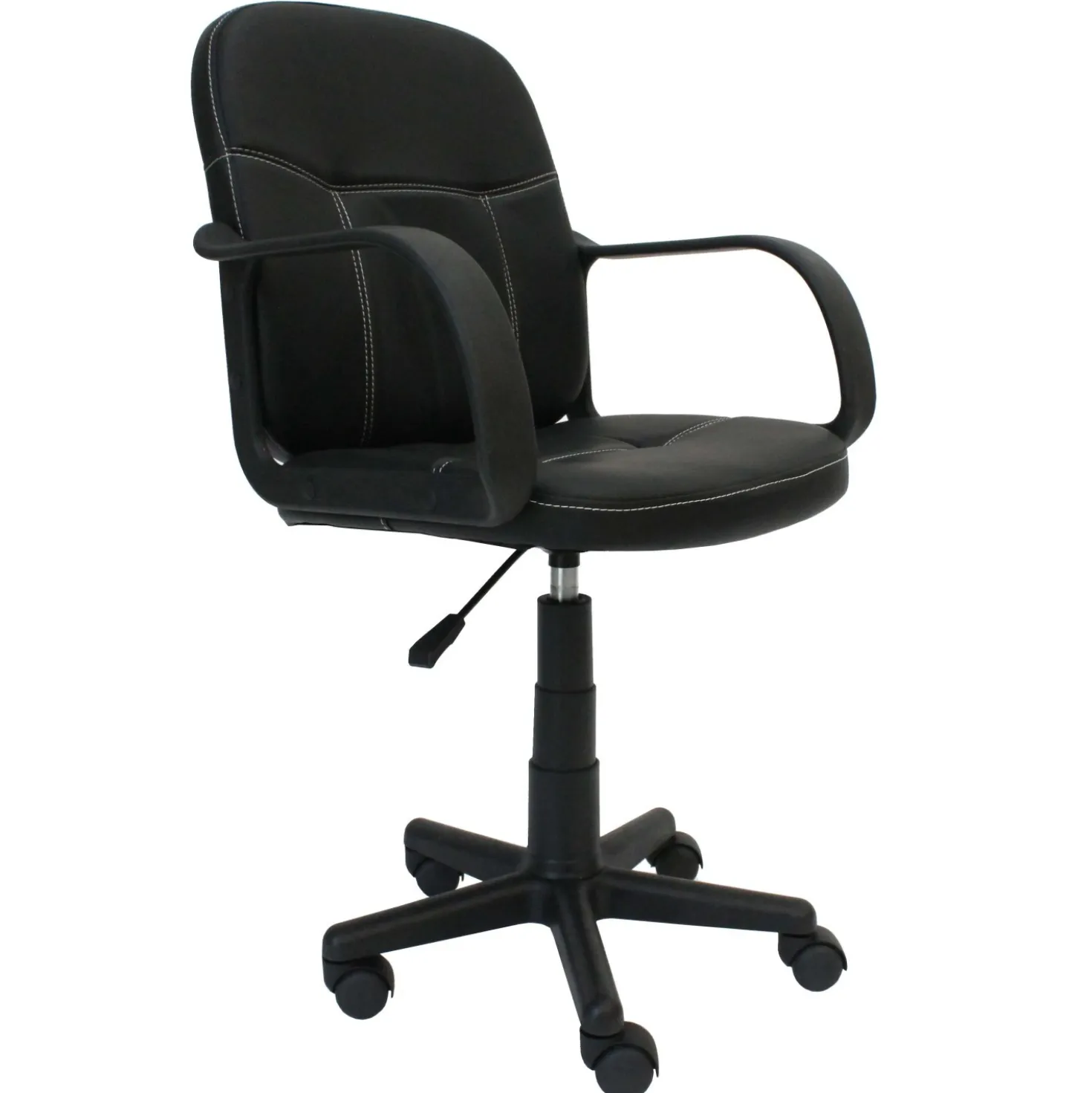 Sedia da ufficio in similpelle con braccioli 55x56x86/98 cm