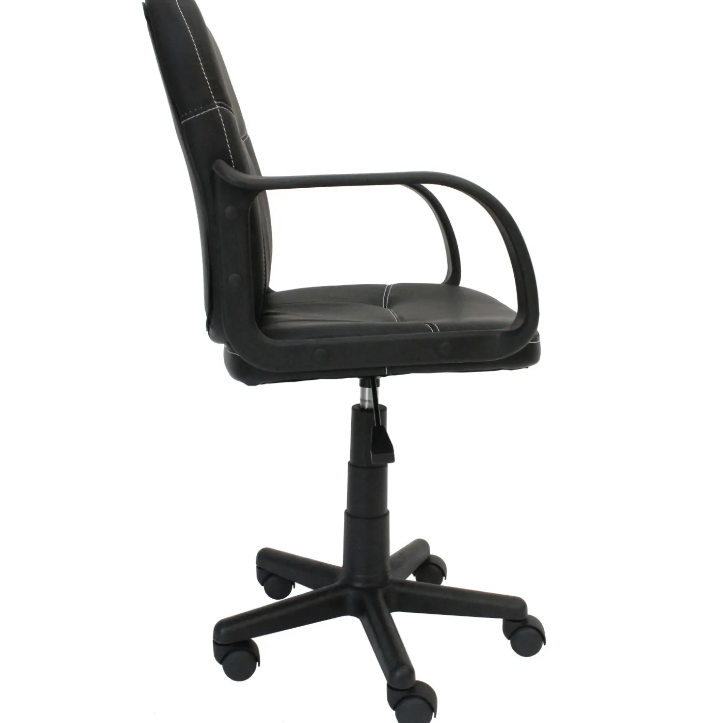 Sedia da ufficio in similpelle con braccioli 55x56x86/98 cm