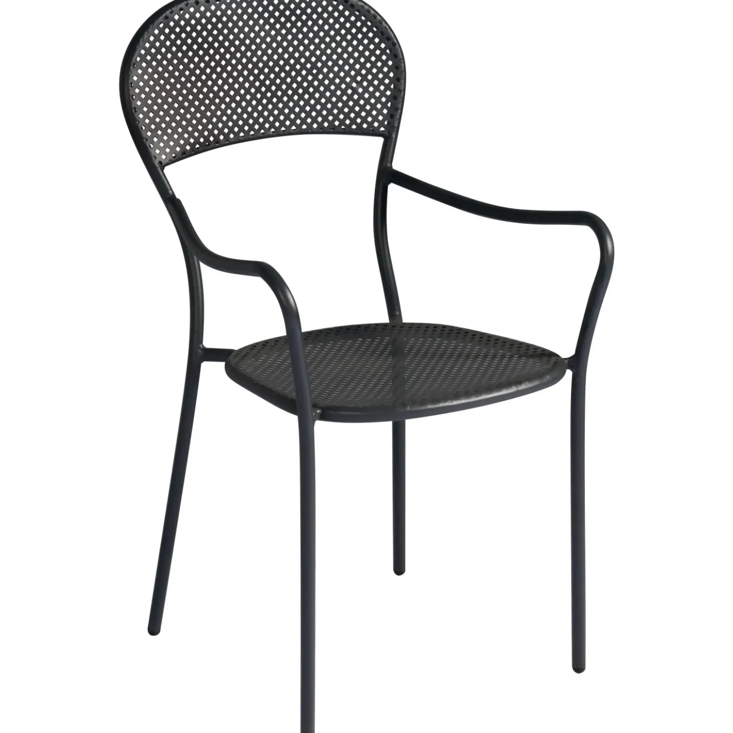 Sedia ferro antracite disegno rombi
