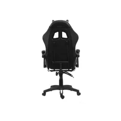 Sedia Gaming ergonomica in similpelle 65x63 H 115/125 cm bianco e nero