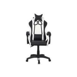 Sedia Gaming ergonomica in similpelle 65x63 H 115/125 cm bianco e nero