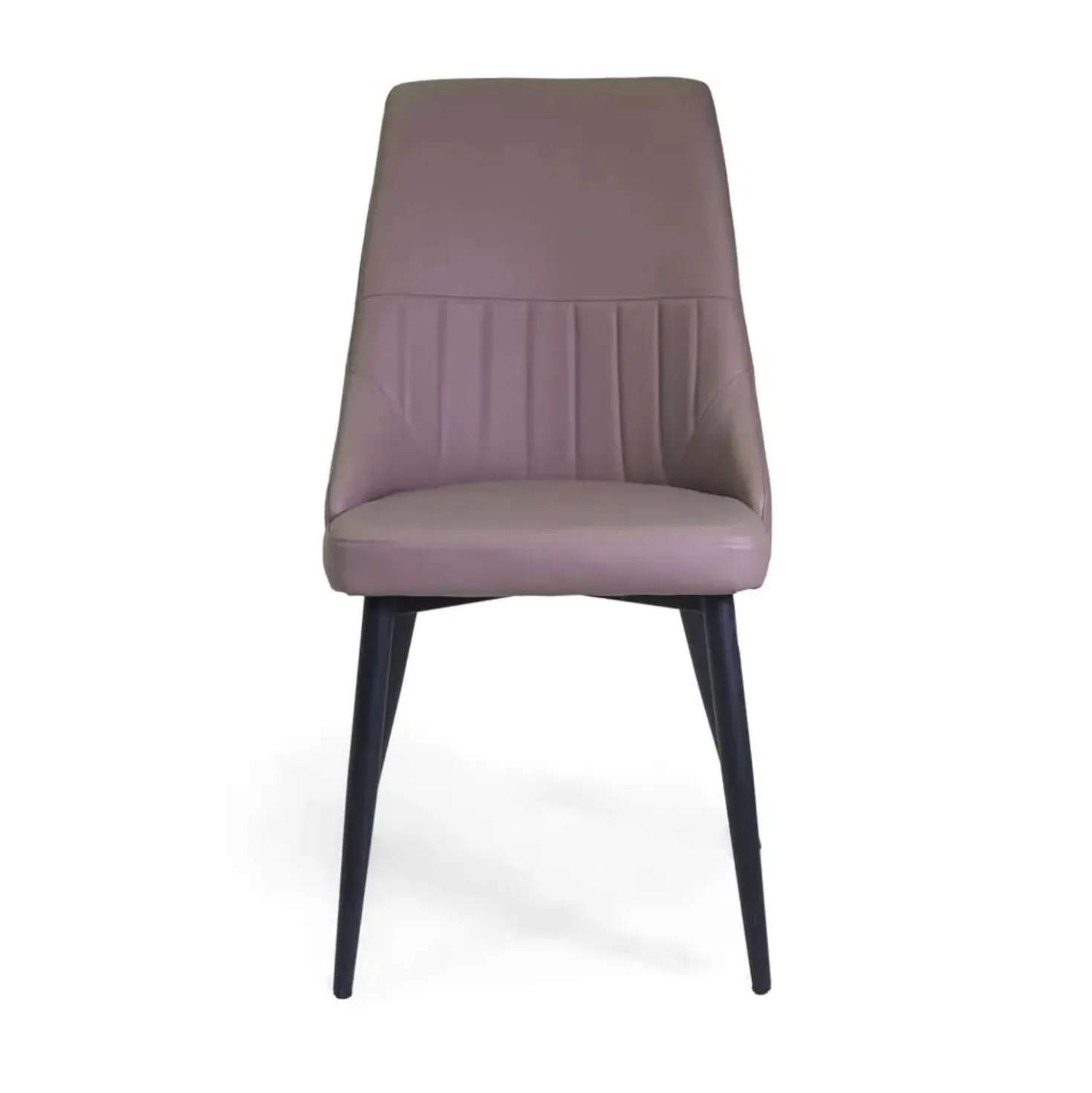 Sedia in ecopelle Oliver tortora 48x58xh48/90 cm