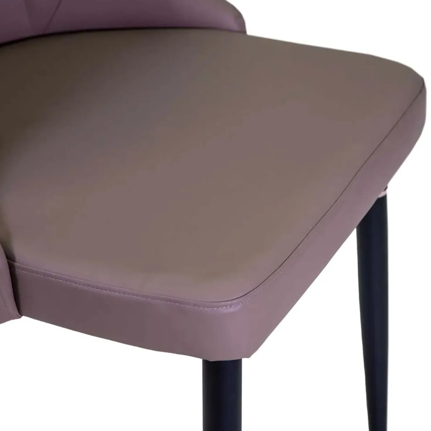 Sedia in ecopelle Oliver tortora 48x58xh48/90 cm