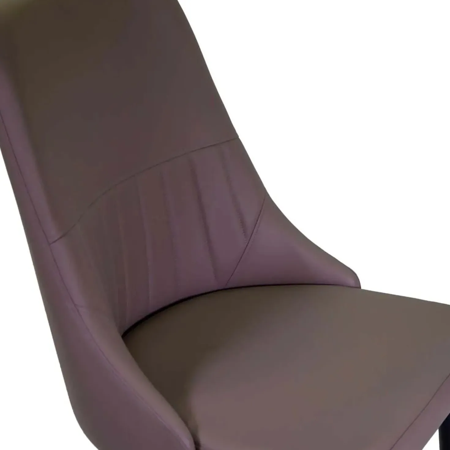 Sedia in ecopelle Oliver tortora 48x58xh48/90 cm