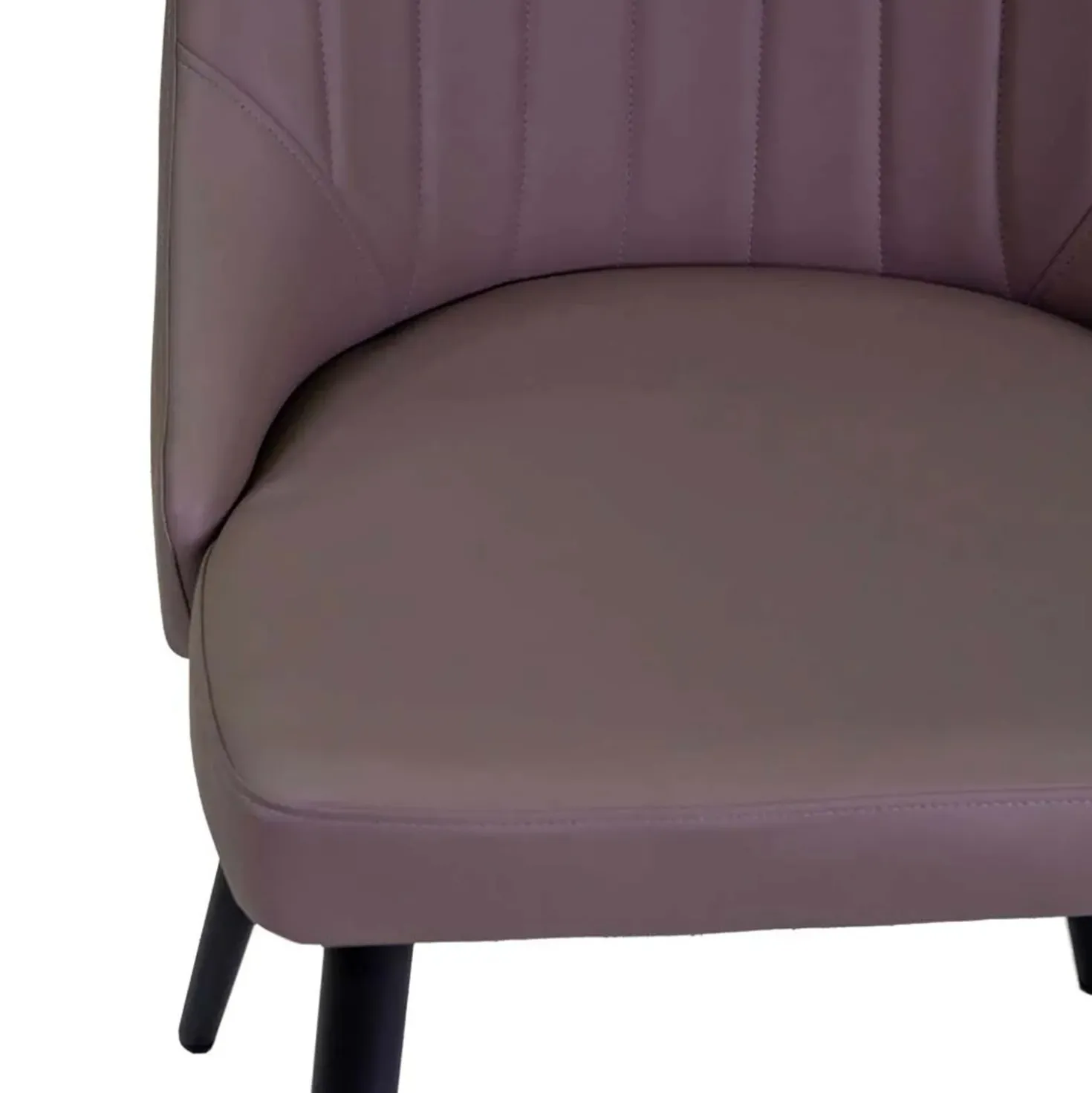 Sedia in ecopelle Oliver tortora 48x58xh48/90 cm
