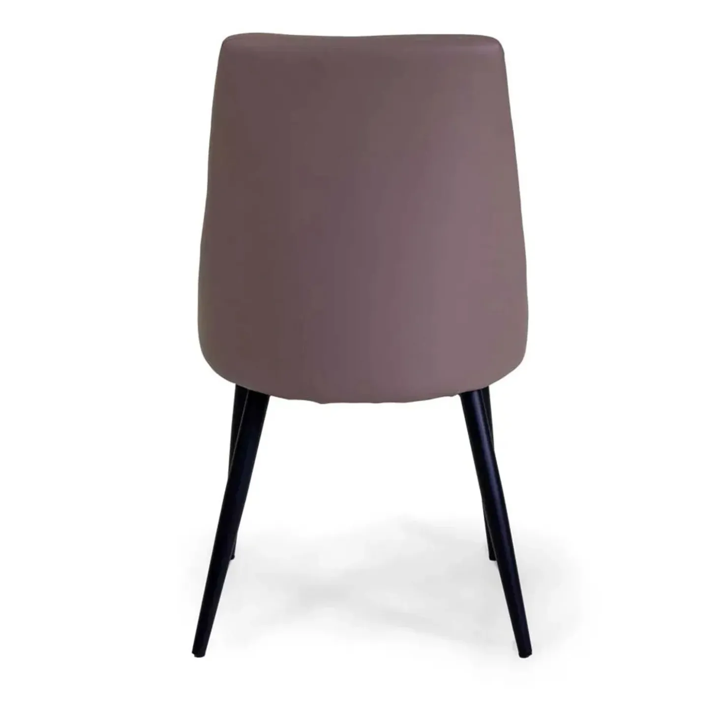 Sedia in ecopelle Oliver tortora 48x58xh48/90 cm