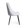 Sedia in ecopelle Oliver bianco con struttura nera