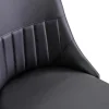Sedia in ecopelle Oliver nero con struttura nera 48x58xh48/90 cm