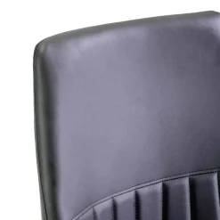 Sedia in ecopelle Oliver nero con struttura nera 48x58xh48/90 cm