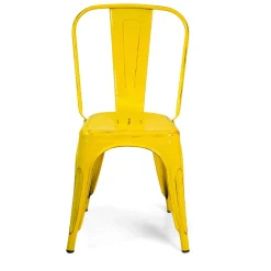 Sedia in ferro New bristol giallo antico