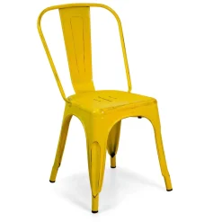 Sedia in ferro New bristol giallo antico